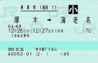 続1 厚木⇒海老名 2021.12.26