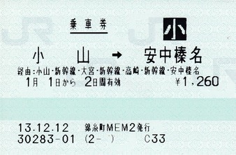 小山⇒安中榛名 13.12.12
