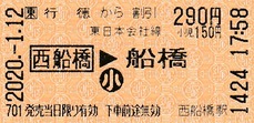 行徳から西船橋⇒船橋 2020.-1.12