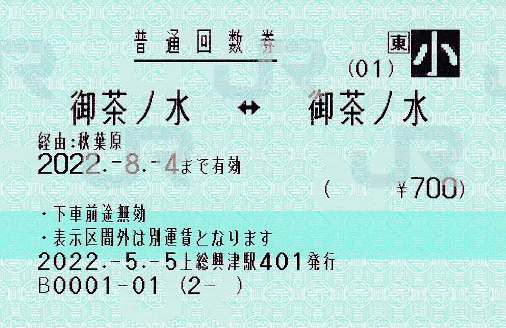 環状線一周の回数乗車券 : タカタカB 「一枚のキップから」