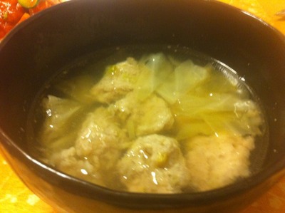 肉団子とキャベツのスープ