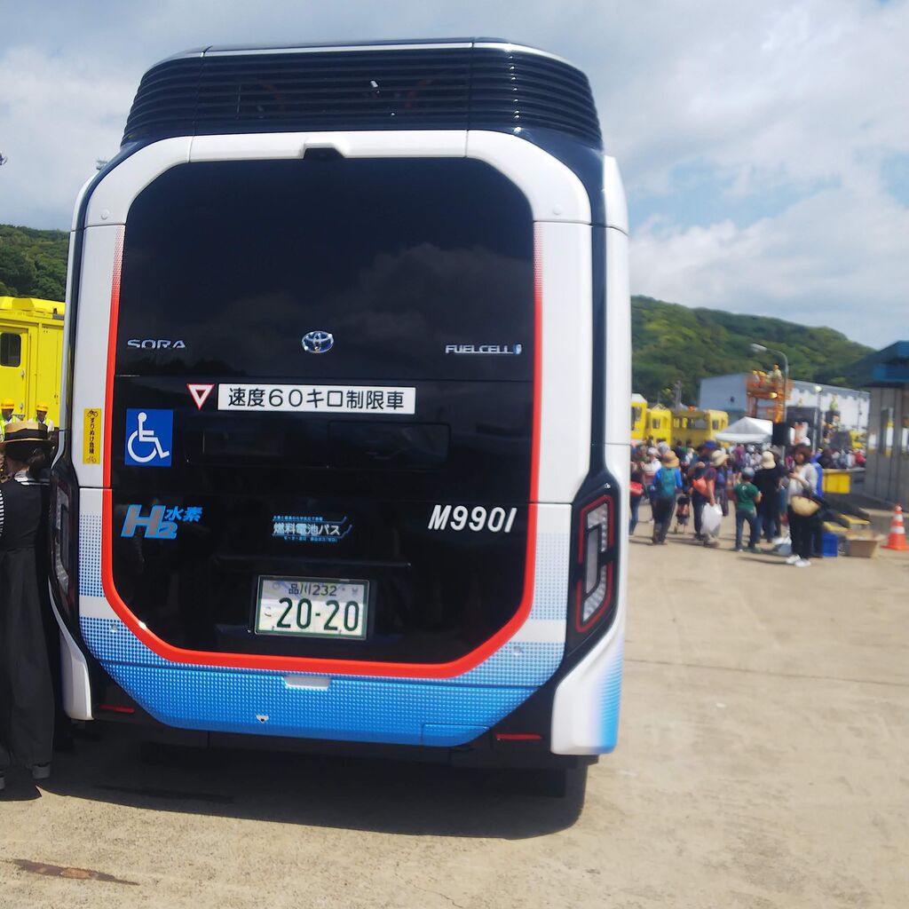 京浜急行バスのトヨタsora 燃料電池バス M9901号車 でお台場から大井町へ よしちゃん しゃもじのスマイルモーニング参戦記 京浜急行バスのトヨタsora 燃料電池バス M9901号車 でお台場から大井町へ よしちゃん しゃもじのスマイルモーニング参戦記