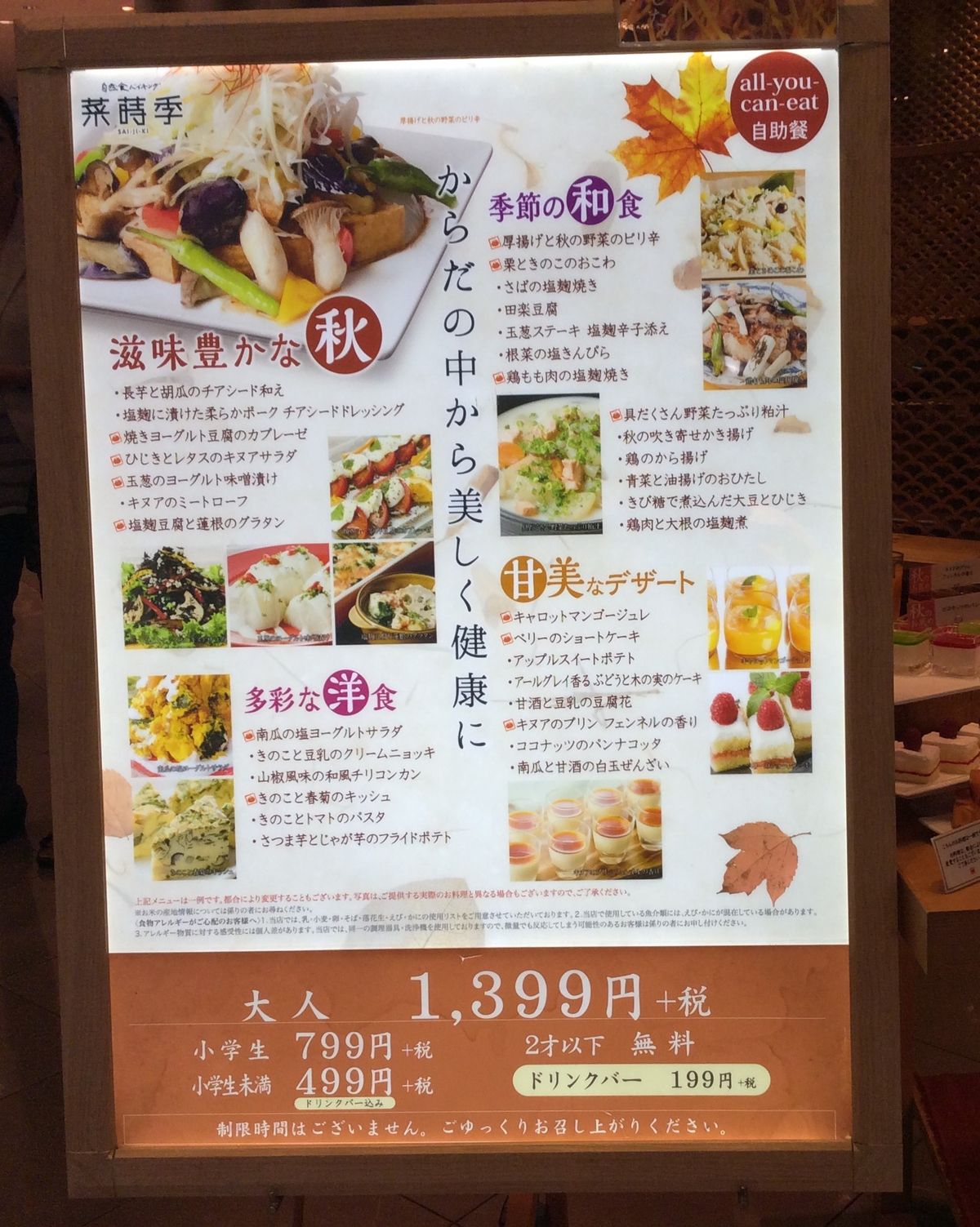 ヘルシーランチを思う存分楽しめる 菜蒔季 なんばパークス やまでらのぶらりグルメ ぶらり日記