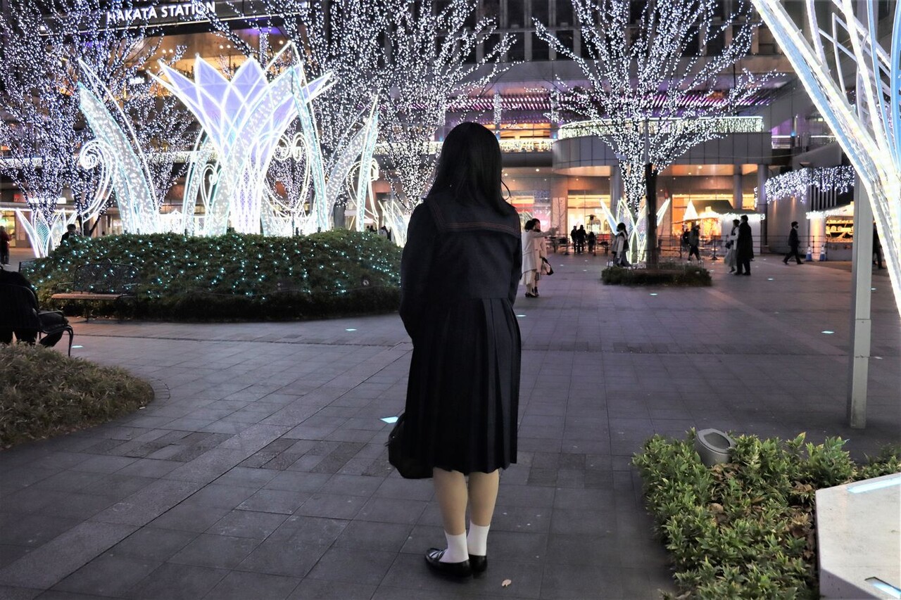 博多駅クリスマス イルミネーション 嘉菜 Kana のセーラー服お出かけ ブログ 博多駅クリスマス イルミネーション 嘉菜 Kana のセーラー服お出かけ ブログ