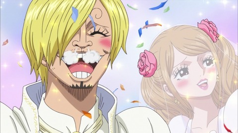 ワンピースアニメ1話 仮面夫婦 サンジとプリン入場 漫画まとめ うさちゃんねる