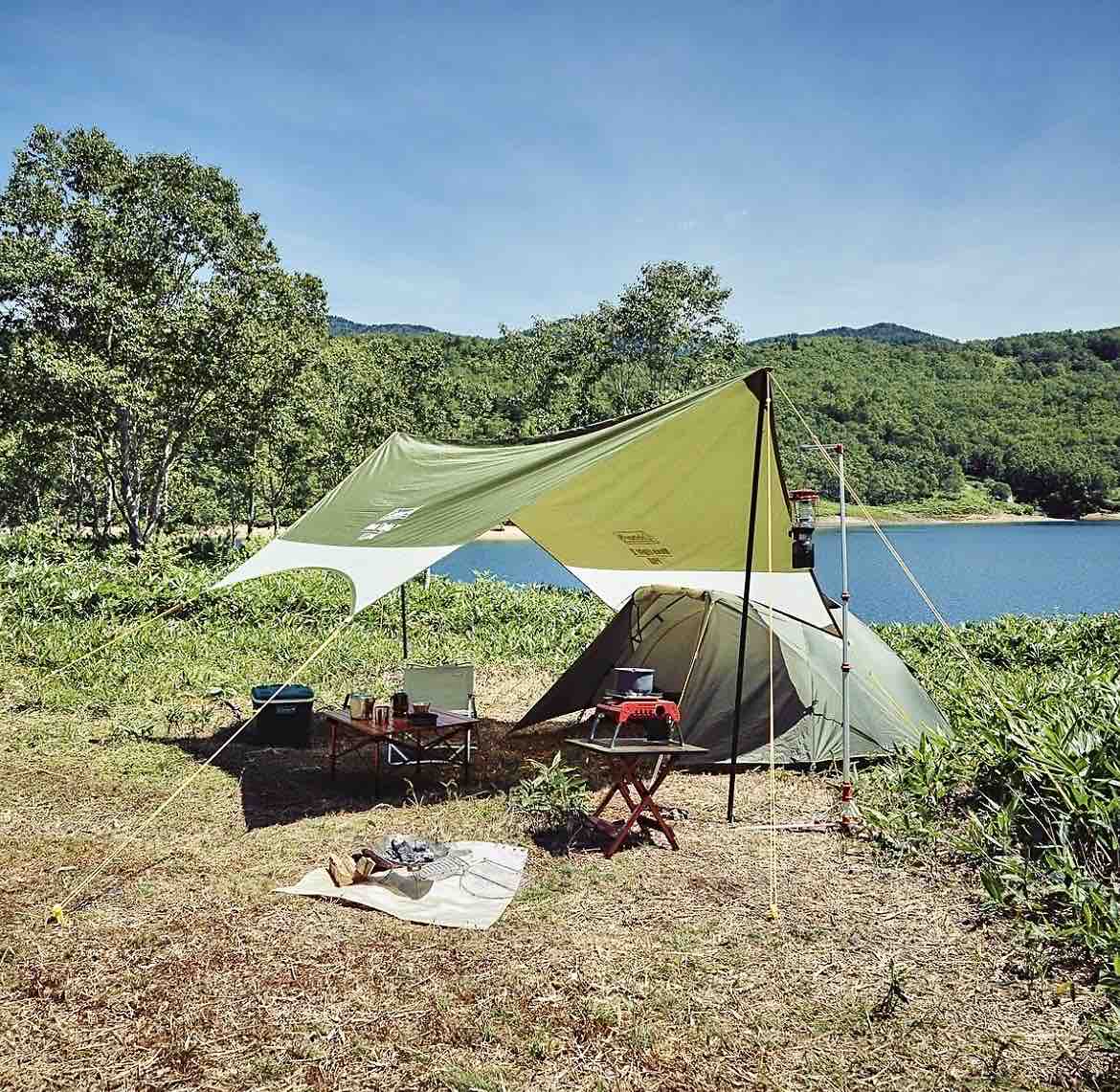 コールマン テント＆タープセット ツーリングドームlx ヘキサライトタープ コールマンのテント ツーリングドームLXとタープのヘキサライト2