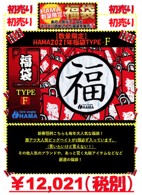 ルアーアングル浜の激アツ大人気ビッグベイト入り Hama21年福袋type F ネタバレ 中身開封 スーパーフィッシング グランダー結城 ルアーアングル浜の激アツ大人気ビッグベイト入り Hama21年福袋type F ネタバレ 中身開封 スーパーフィッシング グランダー結城