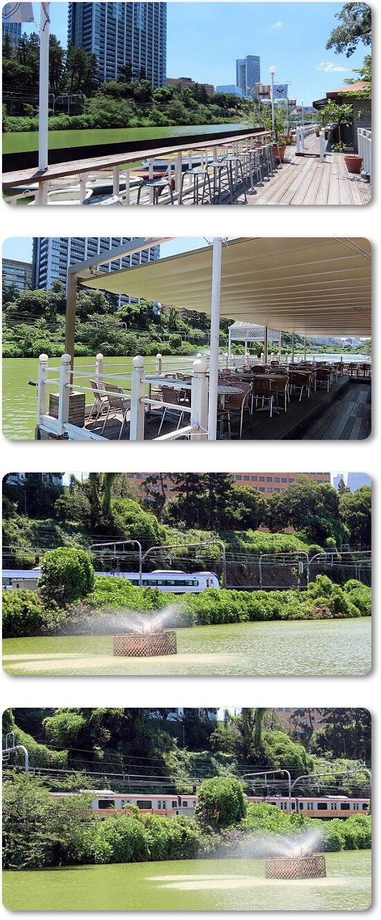7電車と噴水