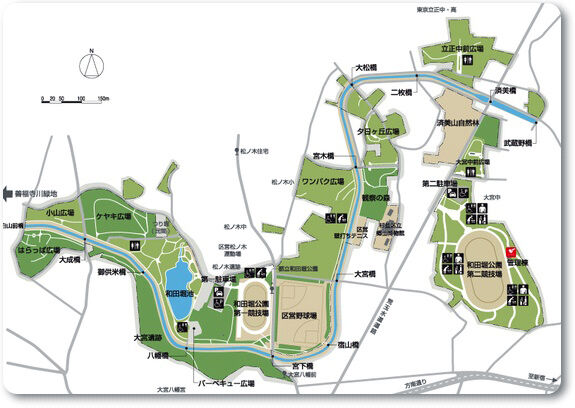 和田堀公園マップ