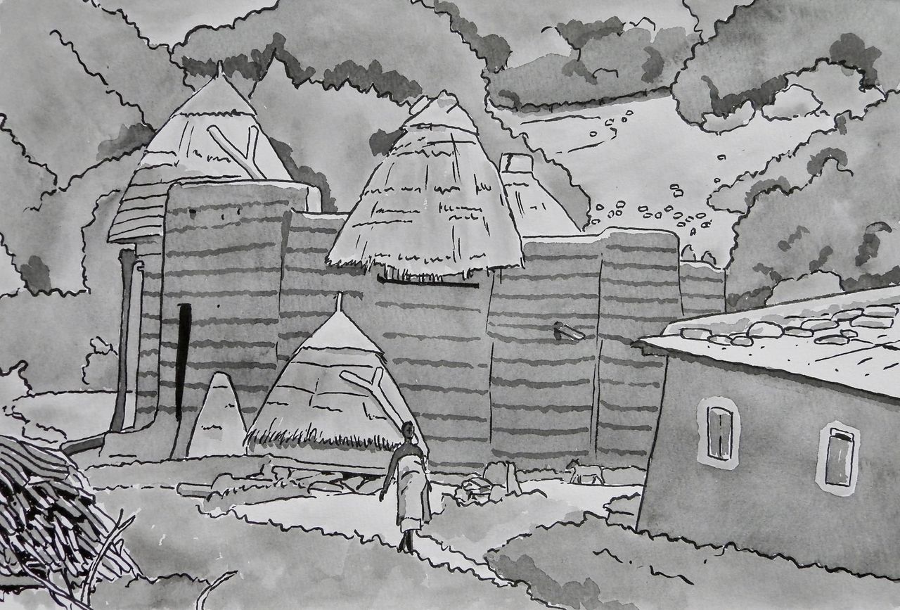 バタマリバ人の土地クタマク トーゴ 筆ペンで描く日々