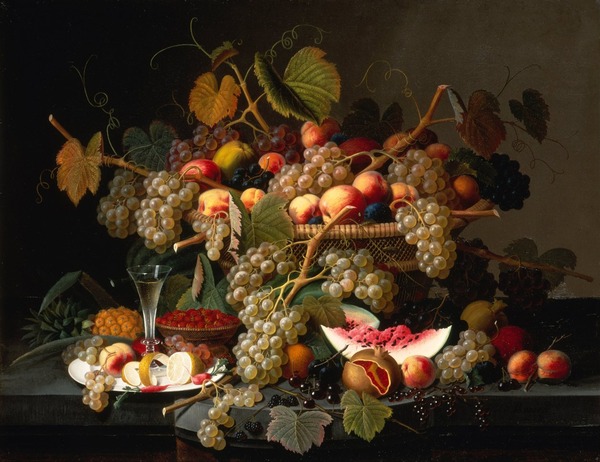 Severin Roesen - Still Life with Fruit - (MeisterDrucke-18788)