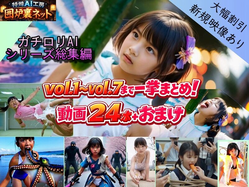 【ガチロリAIシリーズ総集編】 vol.1～7まで一挙まとめ24本！大幅割引！新規映像あり！
