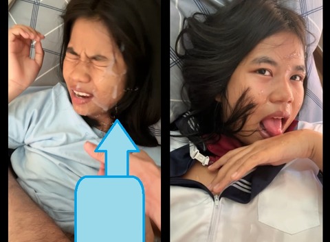 童顔射　エロ動画像