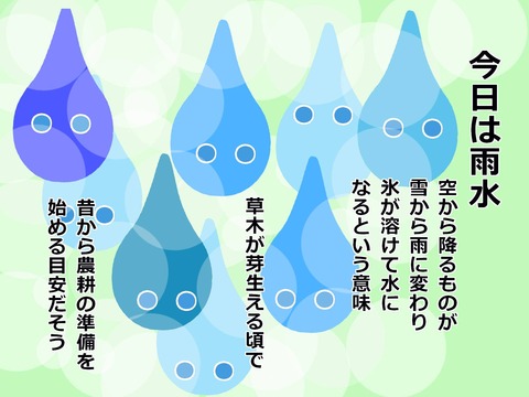 雨水の日挨拶