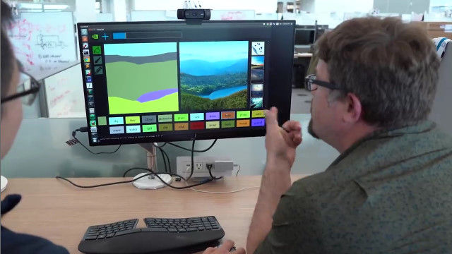 まるで魔法のようなテクノロジー。ベタ塗りの絵を美しい風景に変換するNVIDIAの新技術が凄い