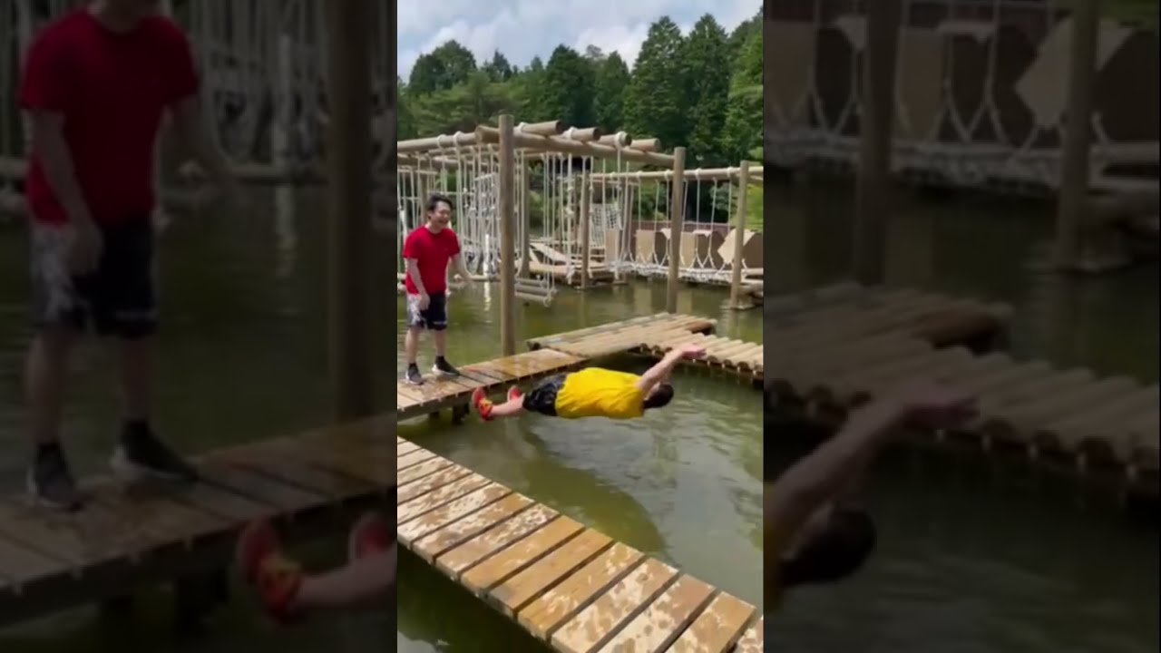 フィッシャーズ 水上アスレチックで手押し相撲したら Shorts Youtuberコメ速報