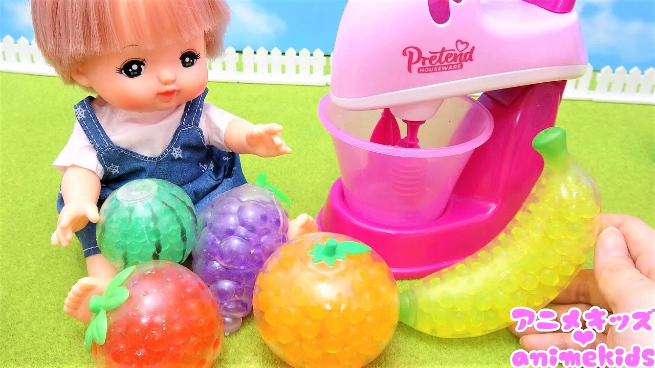 キッズライン アンパンマン おもちゃ アニメ メルちゃん アンパンマンにフルーツジュースをつくってあげるよ ミキサー くだもの アニメキッズ Youtuberコメ速報