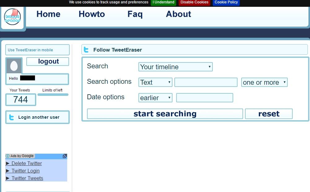 Twitterの全てのtweetを全削除する Tweeteraser パニック障害でも生きたい