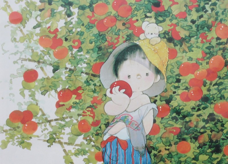 中島潔画伯作品「花かずら」 □水彩原画（直筆） - 中島潔 はあとの店