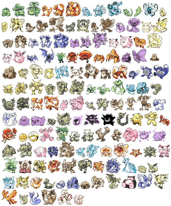 画像 ポケモン初代 ドット絵が完成されすぎててワロタｗｗｗｗｗｗ