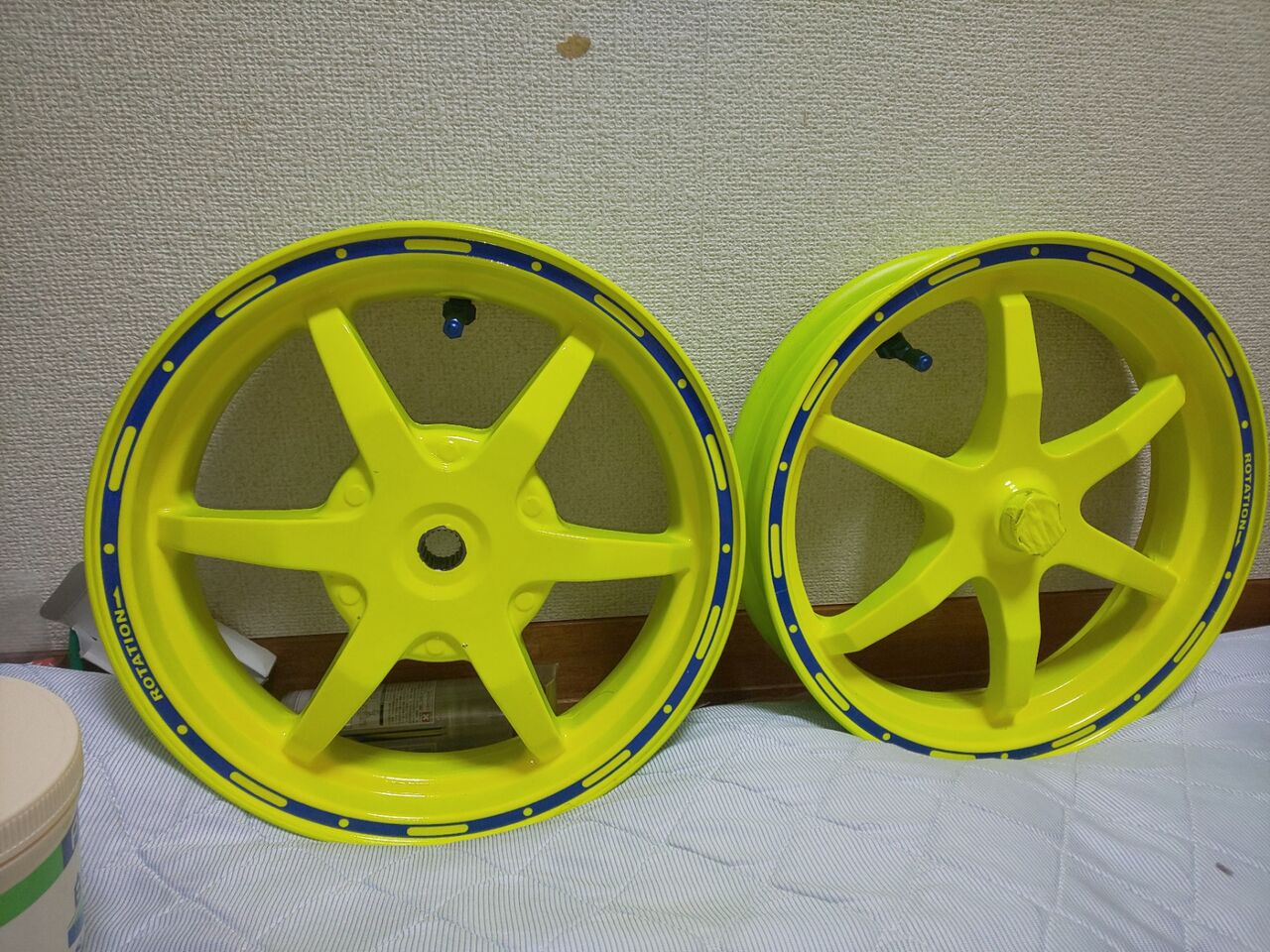 小さいバイクと生きていく アドレスv125 12インチホイール塗装完了