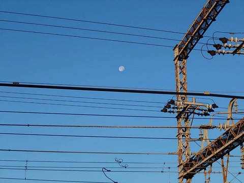 241218朝の月