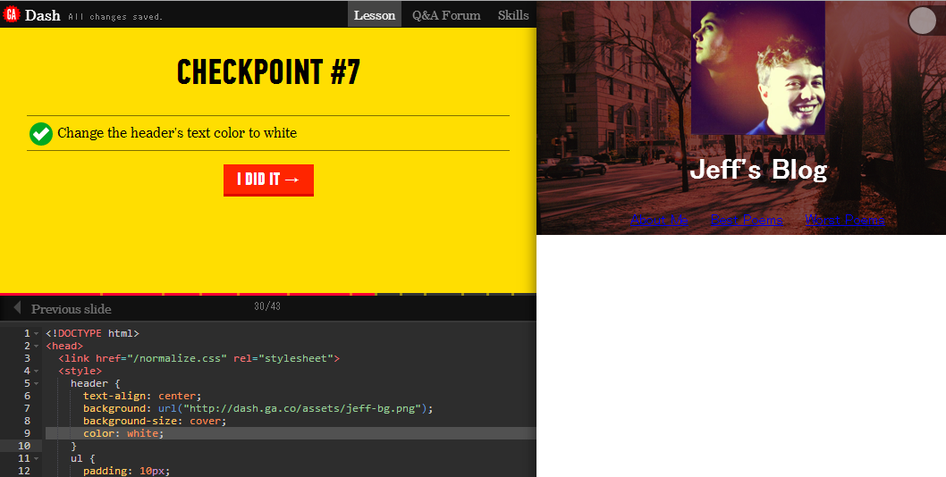 オシャレなwebサイトを作る Dash Html Css Lesson6 2 Headerの編集 25歳独身男が月収40万のseを辞めるとこうなる オシャレなwebサイトを作る Dash Html Css Lesson6 2 Headerの編集 25歳独身男が月収40万のseを辞めるとこうなる