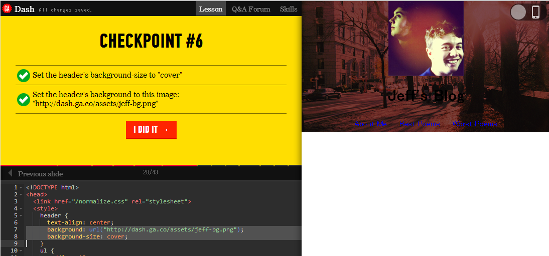 オシャレなwebサイトを作る Dash Html Css Lesson6 2 Headerの編集 25歳独身男が月収40万のseを辞めるとこうなる オシャレなwebサイトを作る Dash Html Css Lesson6 2 Headerの編集 25歳独身男が月収40万のseを辞めるとこうなる