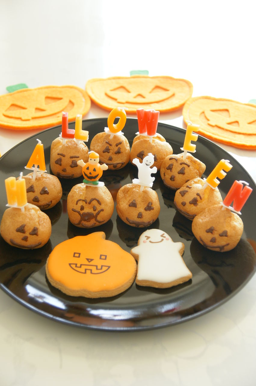 Happy Halloween プチシュークリーム yuごはん ときどき Sweets Bread Happy Halloween プチシュークリーム yuごはん ときどき Sweets Bread