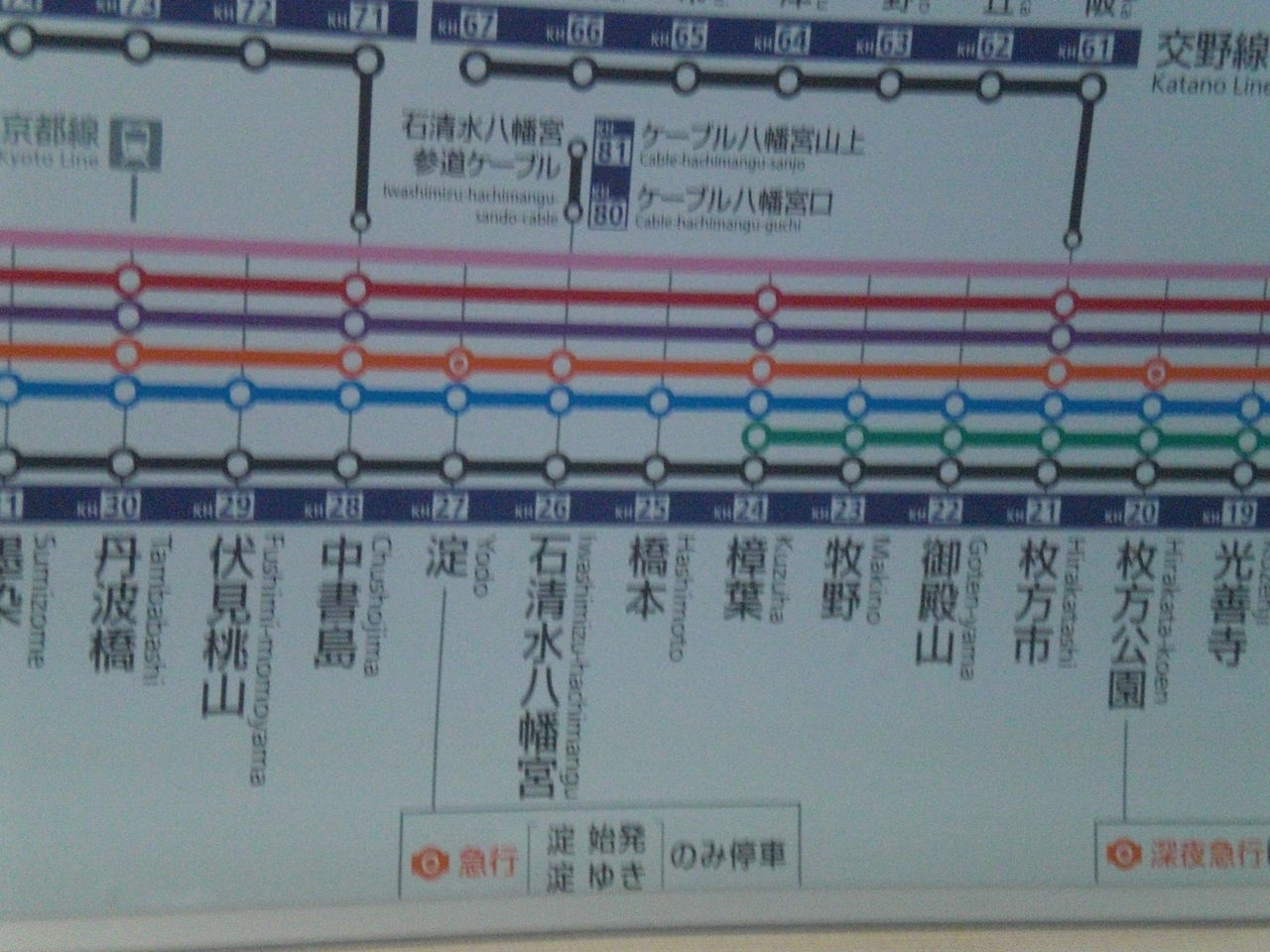京阪電車】10/1からの新停車駅案内 9/30までの旧停車駅一覧 比べ