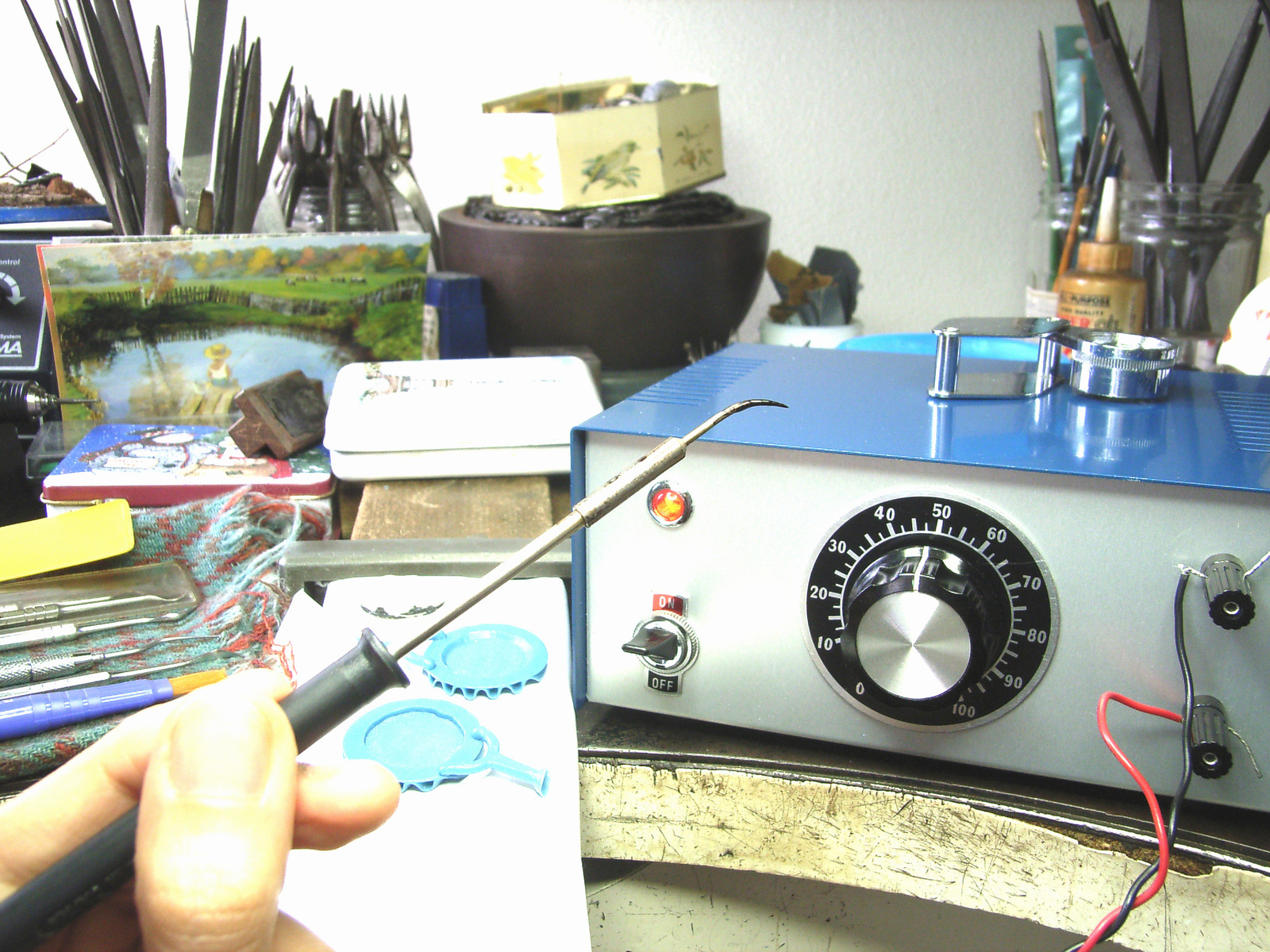 ワックスペンで爪づくり Yuankaと地球の石