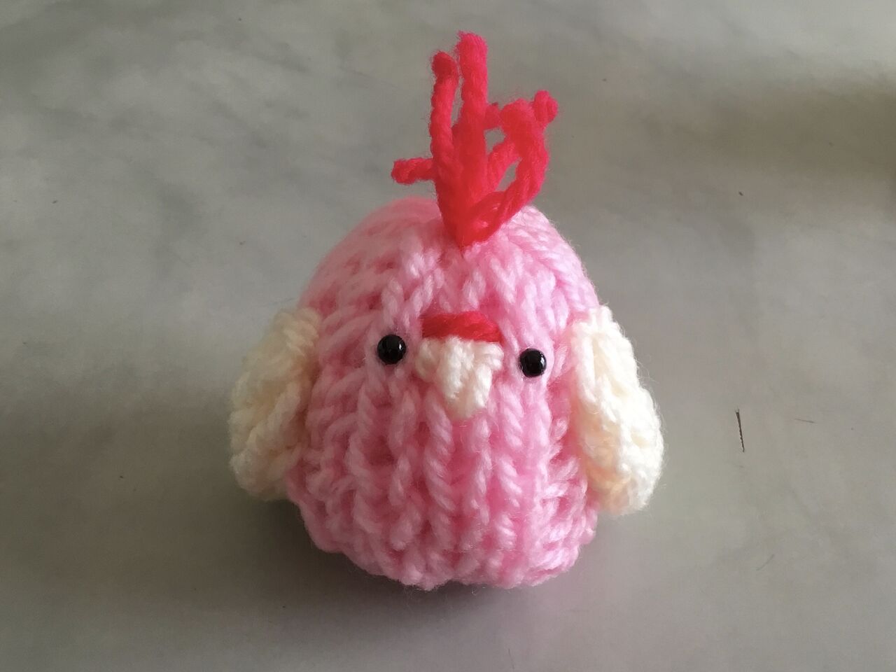 ゆび編みのあみぐるみ クルマサカオウム : ゆび編みの妖精ちゃんち