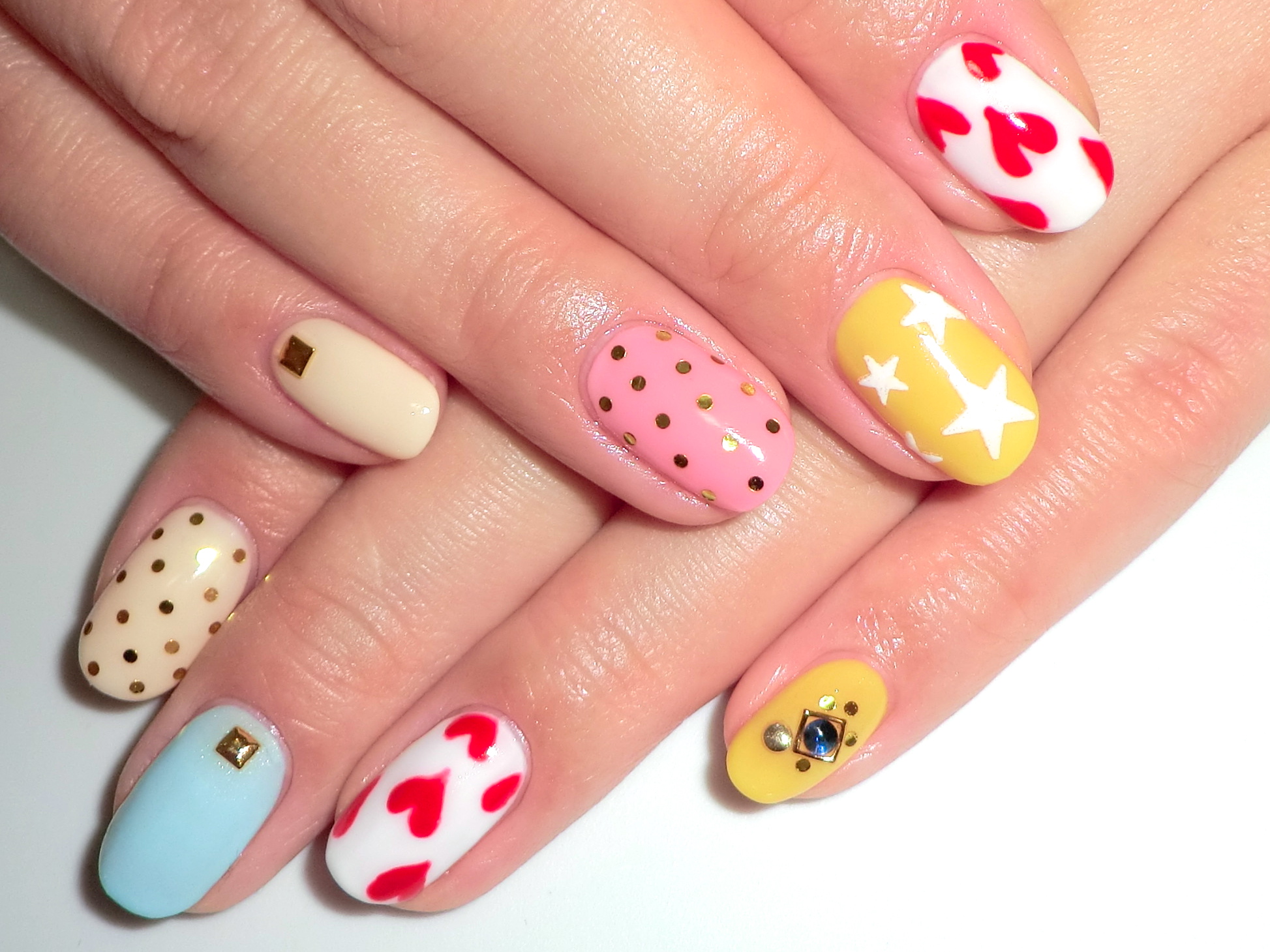 5色パステルカラーpopネイル Yucca Nail ネイルデザイン集