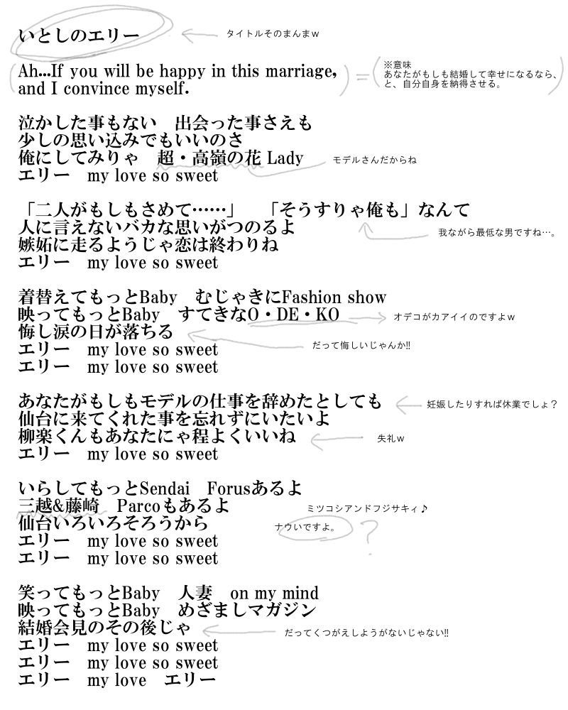 感動器官 替え歌 いとしのエリー