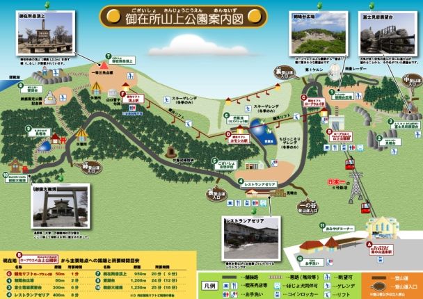 御在所 頂上見取り図