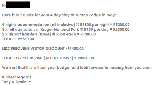 Turaco lodge