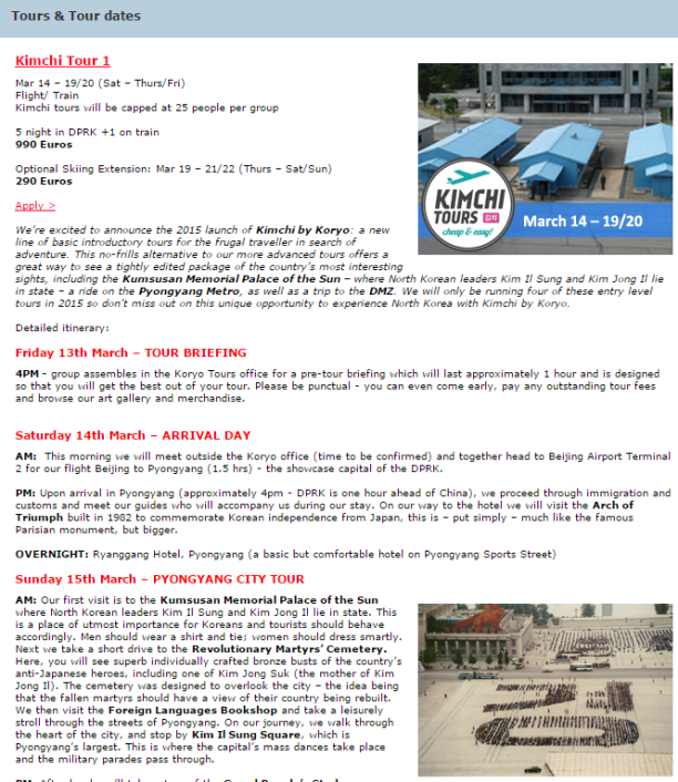 DPRK tour