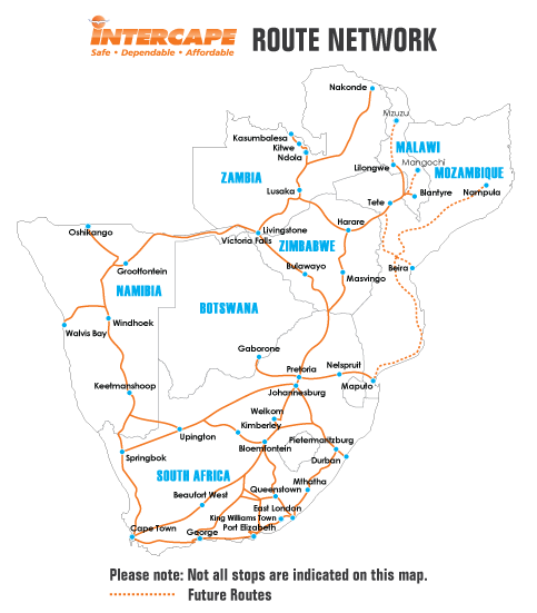 Inter cape route map