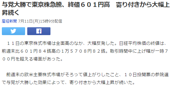 今日7 与党大勝