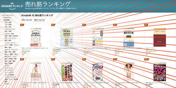 キンドルランキング線