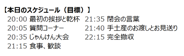 本日の目標