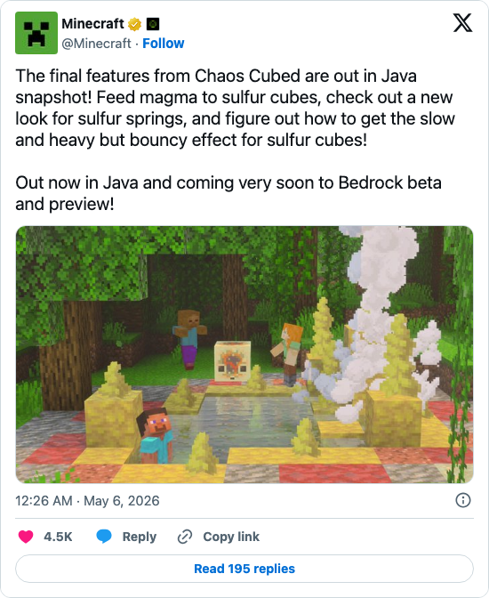 【賛否】マイクラ新アプデ「カオスキューブド」で3D酔い続出 → 「吐き気うざい」vs「世界観最高」で意見割れてる件
