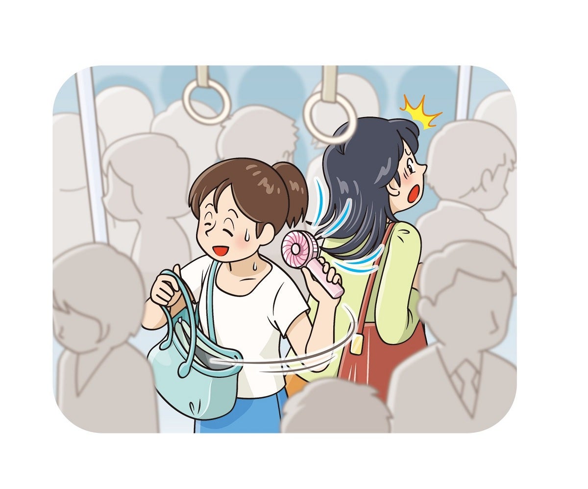 【話題】満員電車でハンディファン被害が続出　「ワイの髪の毛返してｗｗｗ」と悲鳴