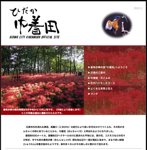 ひだか巾着田HP
