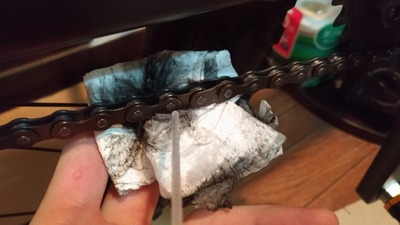 チェーンの汚れの写真