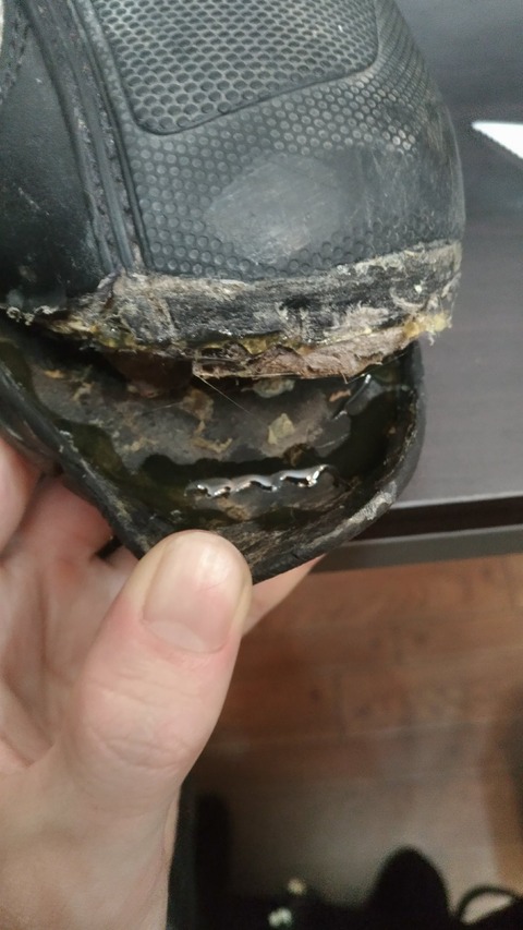 FOX Comp5に接着剤を塗布した写真