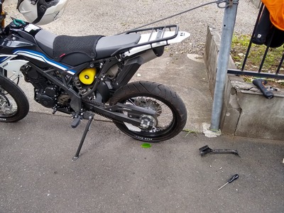 Dトラ150一時的にフェンダーレス