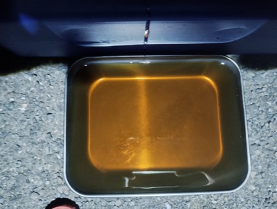 濾過したオイル