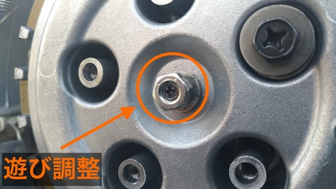 クラッチプレート調整箇所