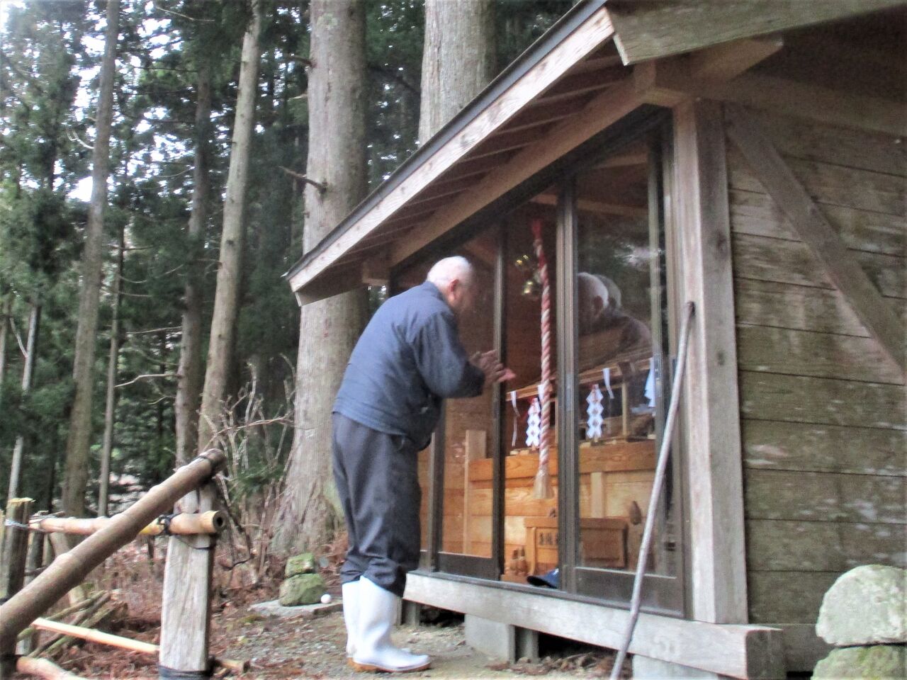 小正月に氏神様参拝 : 大小迫 つむぎの家
